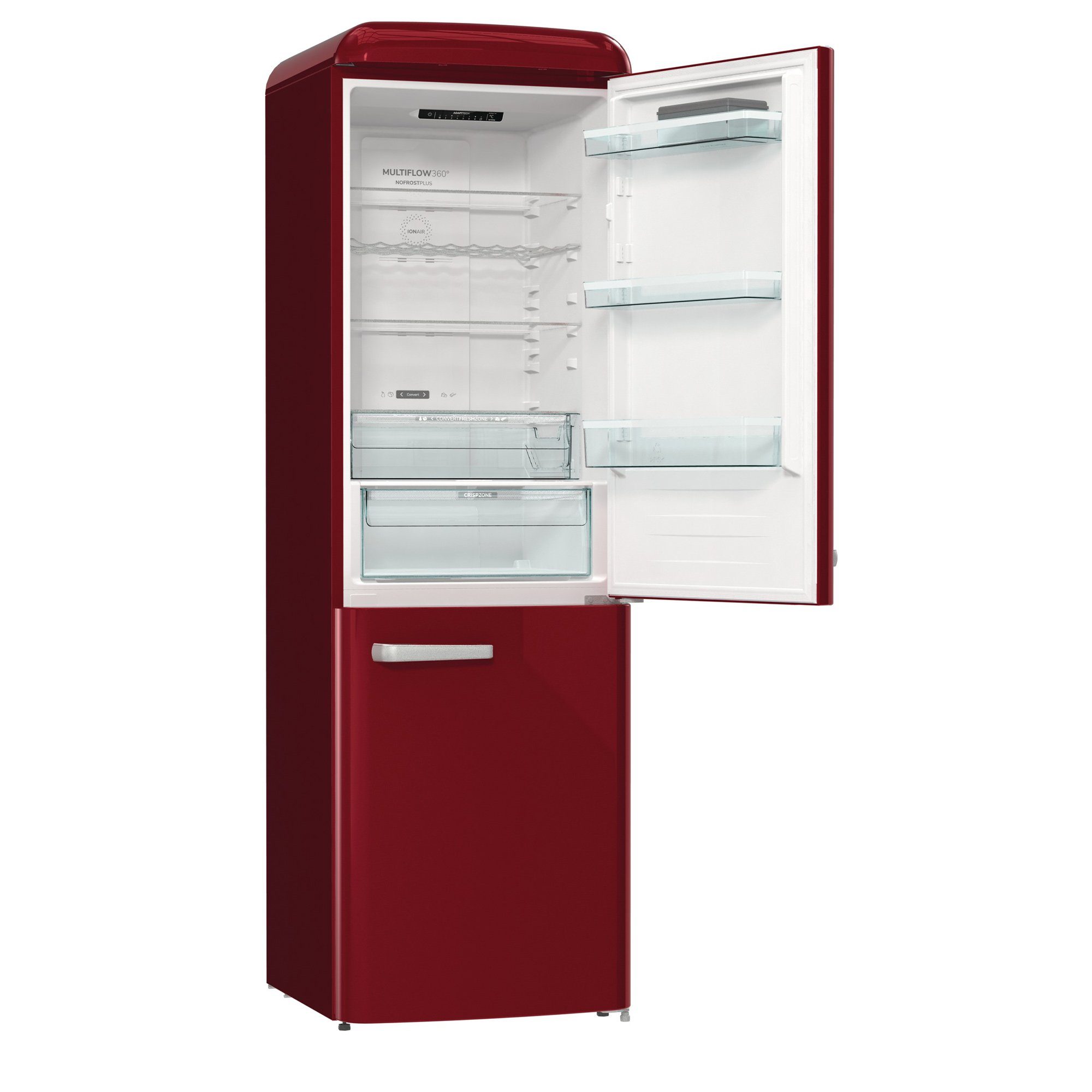 GORENJE Kühlschrank ONRK619ER, 194 cm hoch, 60 cm breit, LED Display, NoFrostPlus, FastFreeze, IonAir und MultiFlow 360°