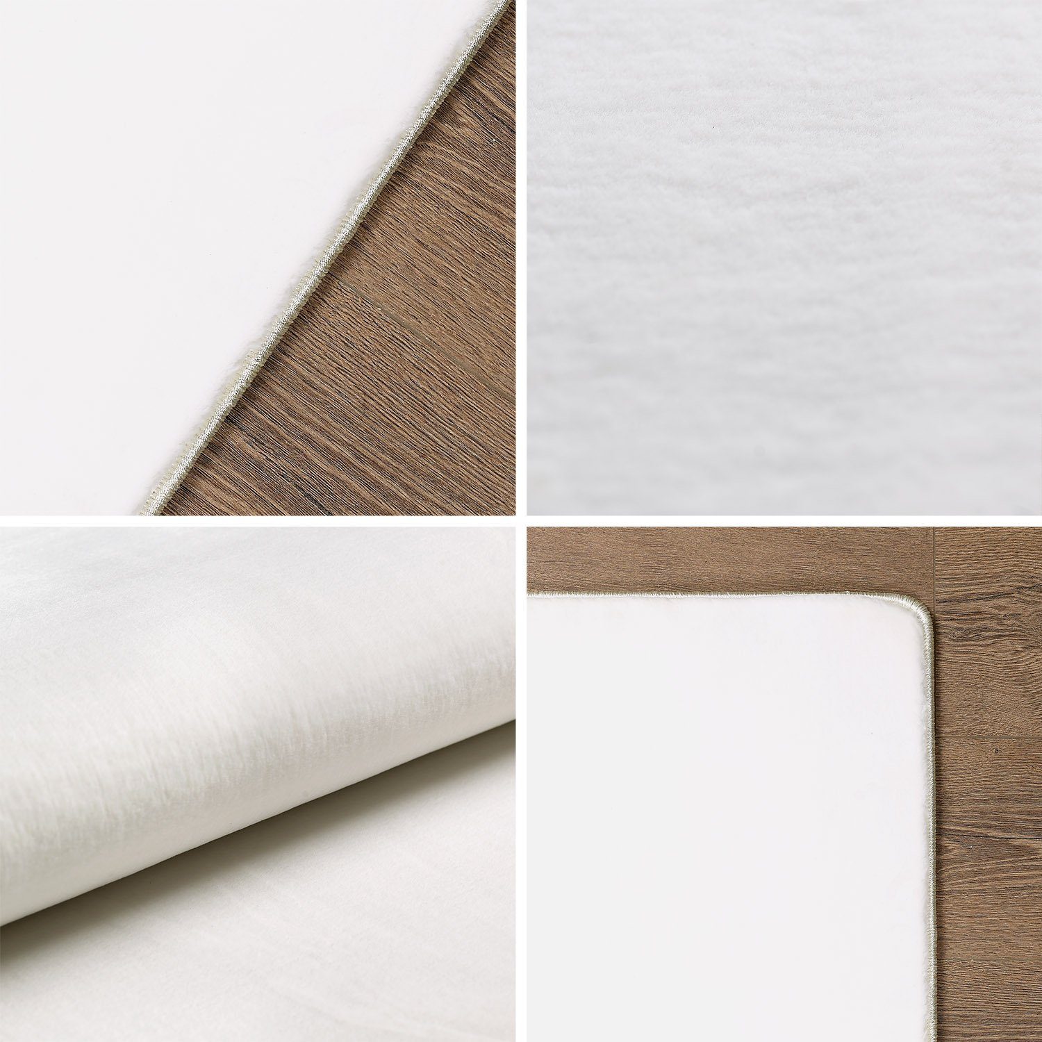 Fellteppich Unicolor - Einfarbig, Carpetsale24, Läufer, Höhe: 13 mm, Flauschiger Teppich Wohnzimmer Einfarbig Soft Felloptik Anti-Rutsch