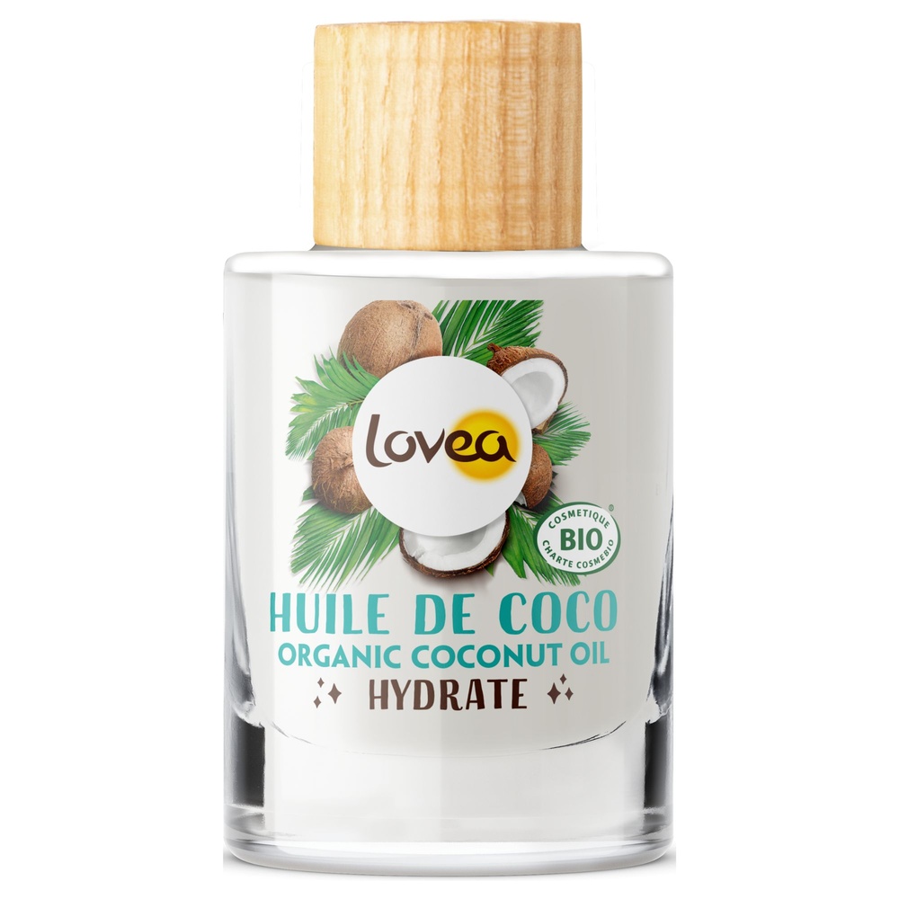 lovea Huile de Coco Bio Hydrate Certifiée BIO Huile de Coco - Peaux & Cheveux Secs