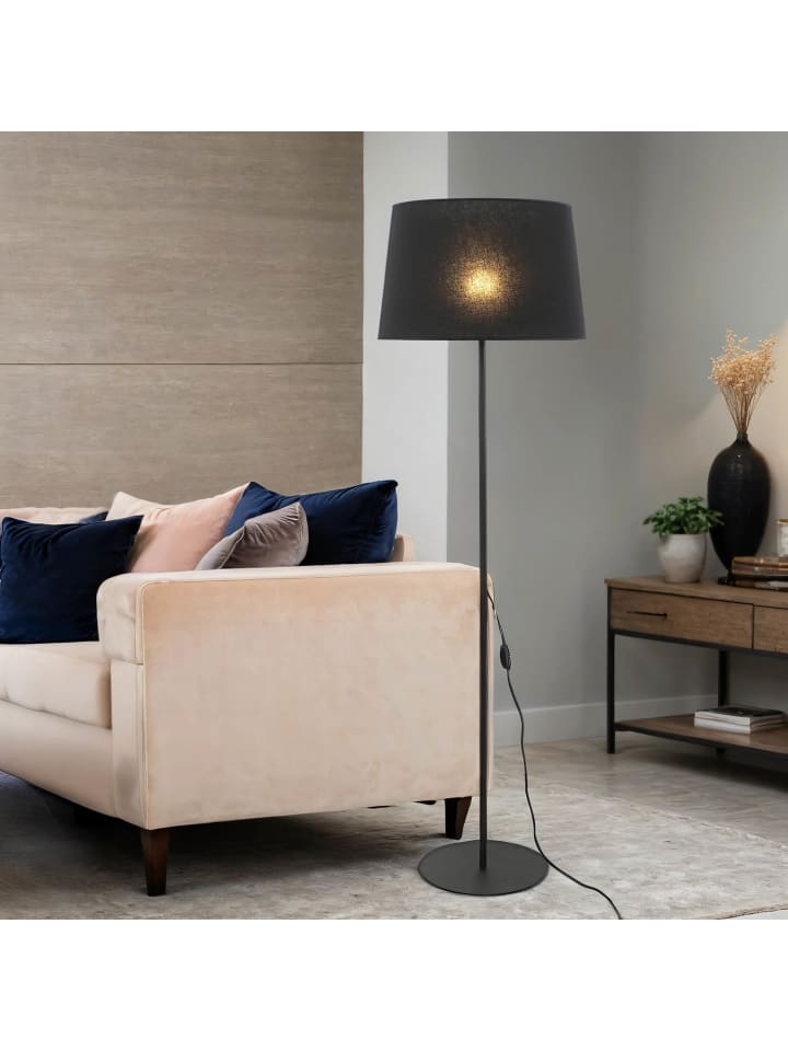 Licht-Erlebnisse Stehlampe in Schwarz günstig kaufen onesize