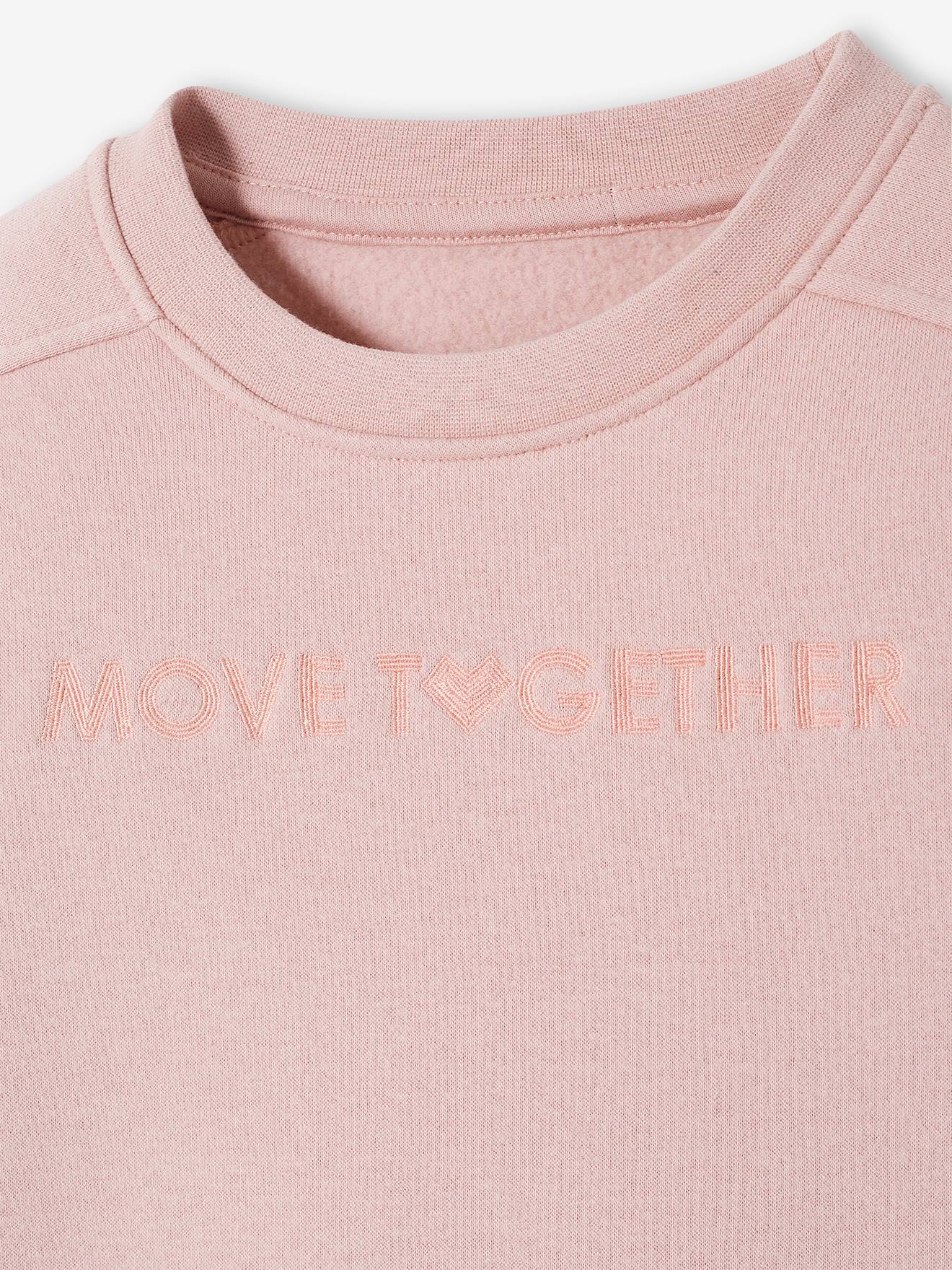 Vertbaudet Mädchen Sport-Set: Sweatshirt & Jogginghose MOVE TOGETHER - rosa