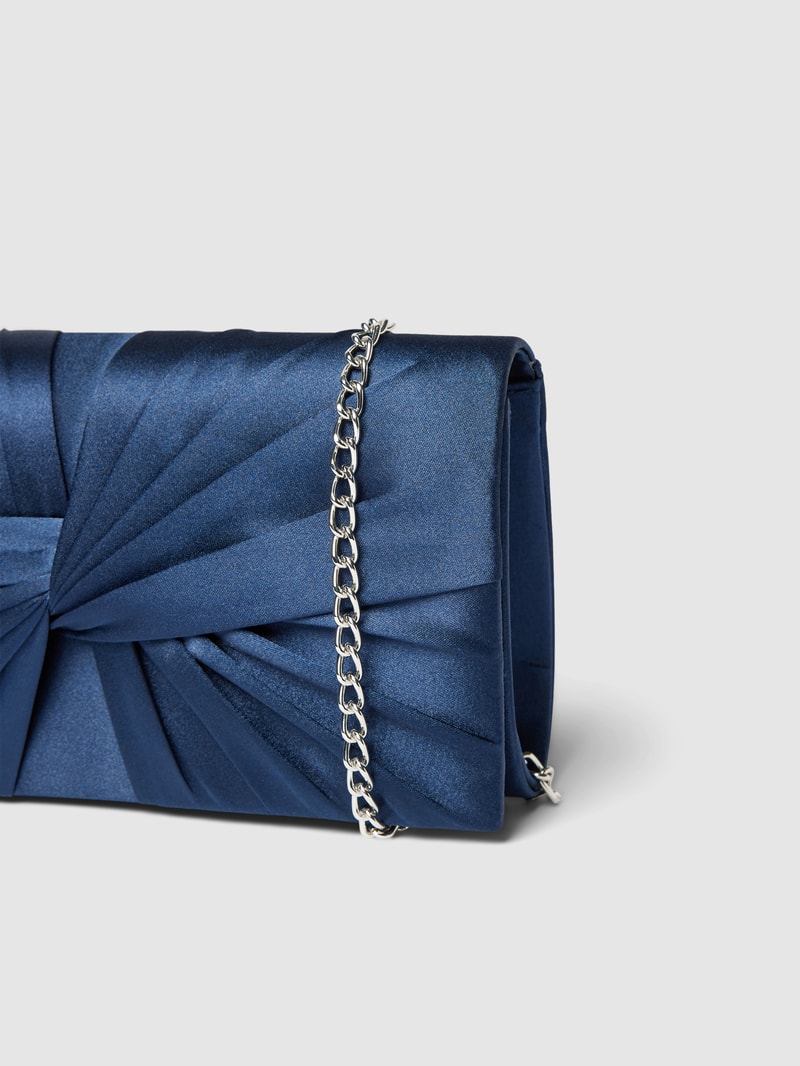 Kuvert-Clutch mit Schleifen-Detail in marineblau