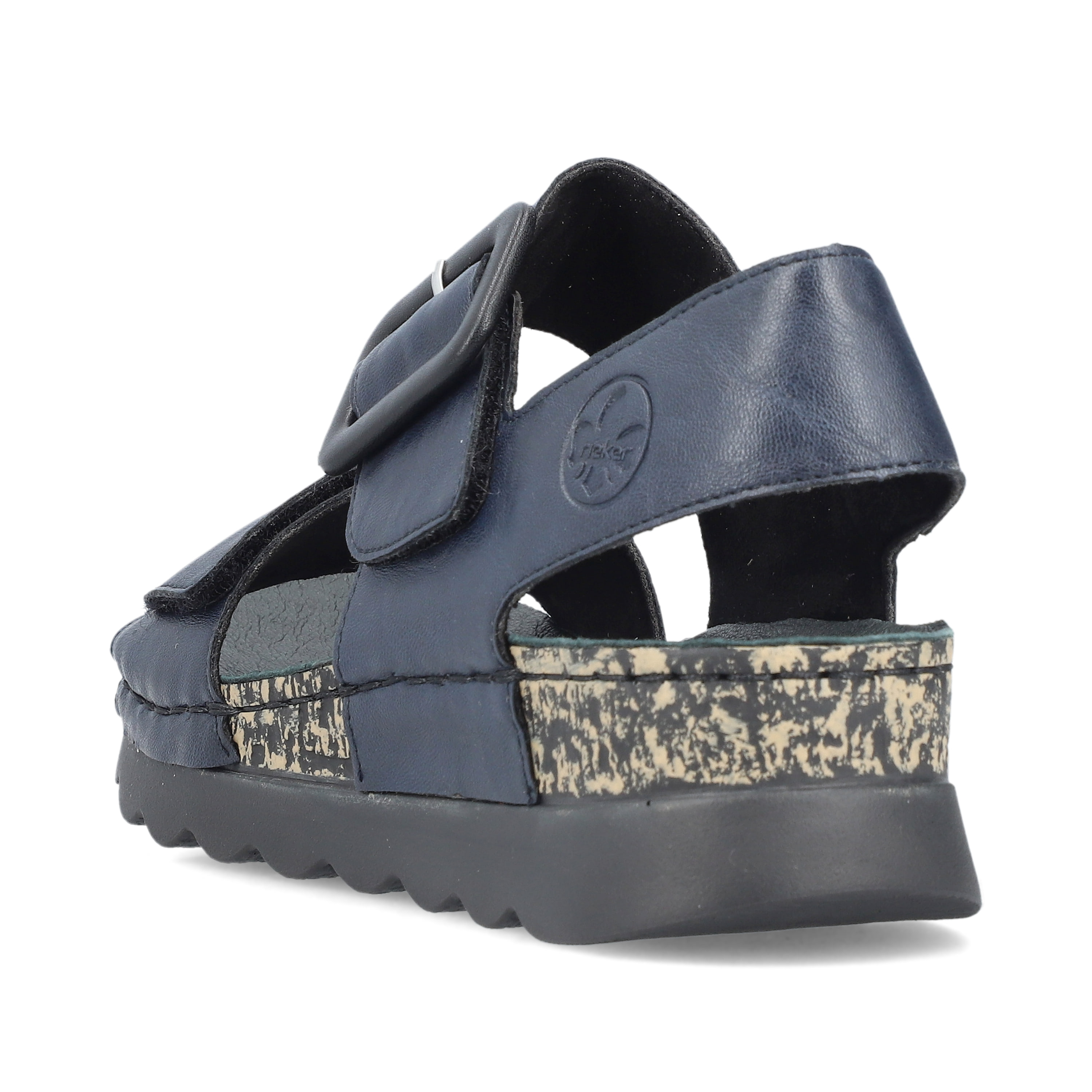 Rieker Damen Riemchensandalen stahlblau