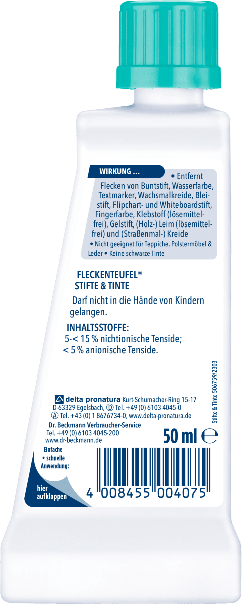 Fleckenentferner Fleckenteufel Stifte & Tinte, 50 ml