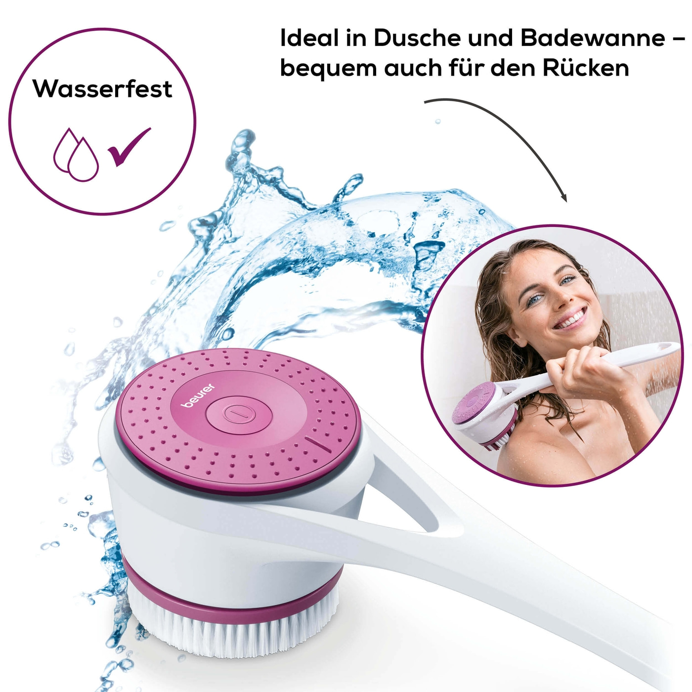 Beurer FC 25  Körperbürste-Elektrische Körper- & Massagebürste für seidenweiche Haut