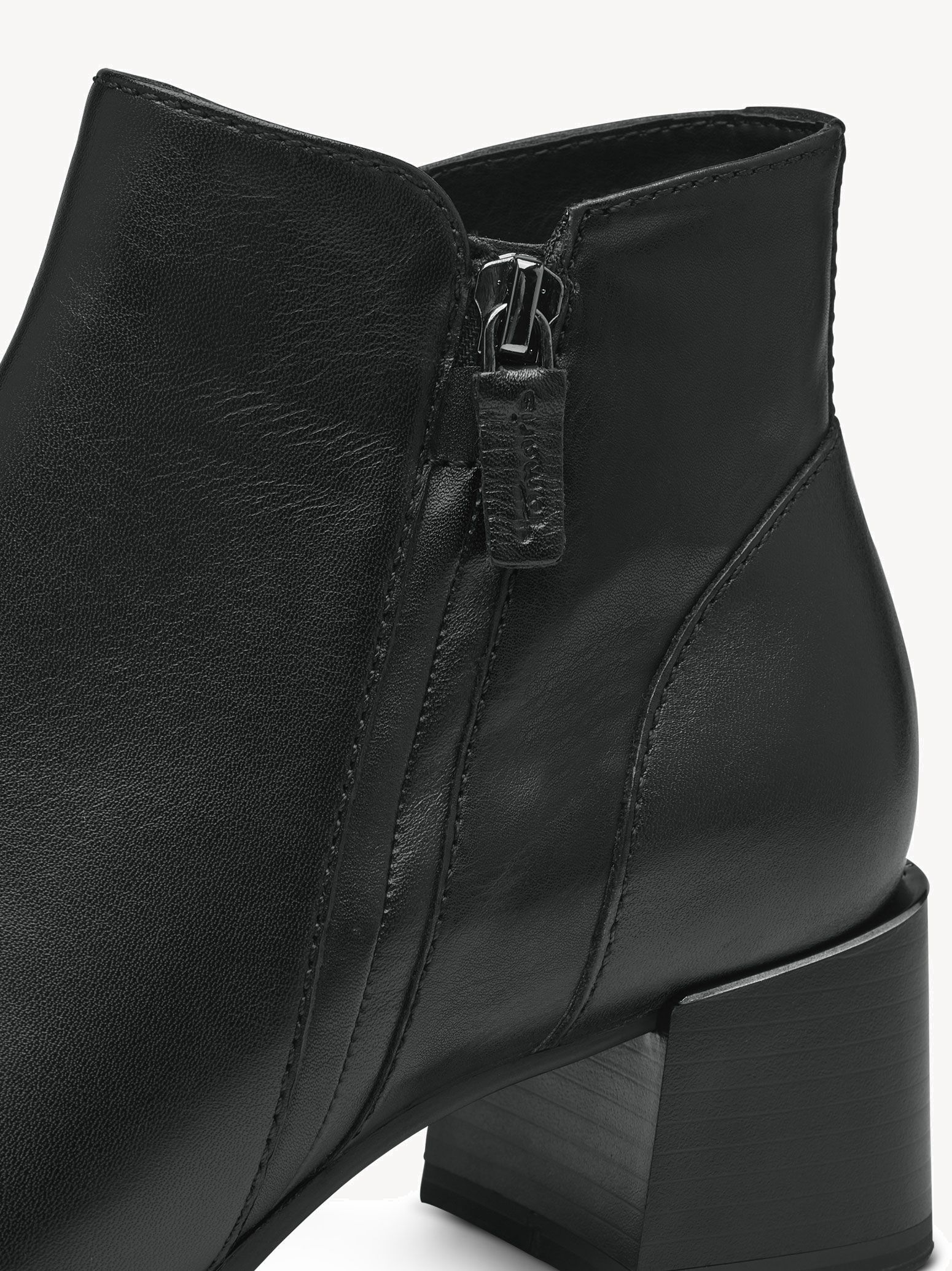 Bottine en cuir - noir