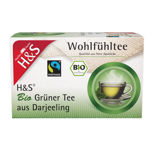 H&S Bio Grüner Tee aus Darjeeling Filterbeutel  20X2 g  Filterbeutel