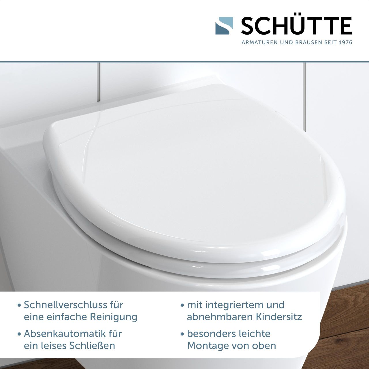 Schütte Duroplast WC Sitz FAMILY WHITE