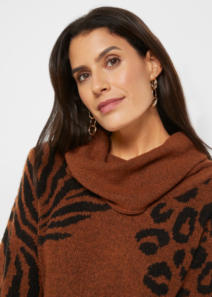 Asymetrischer Long-Pullover