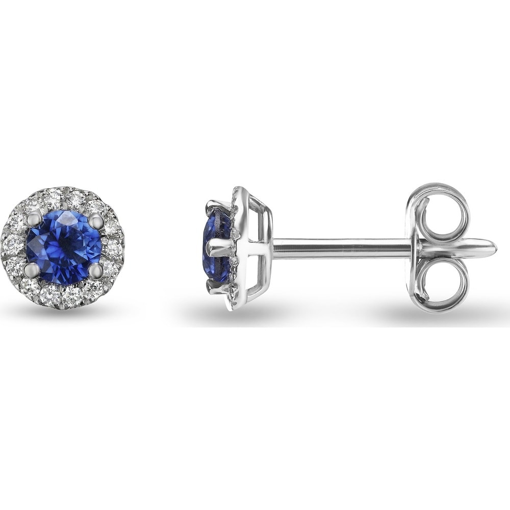 Valeria Boucles d'oreilles à fermoir à poussette 375 Or blanc Boucles d'oreilles
