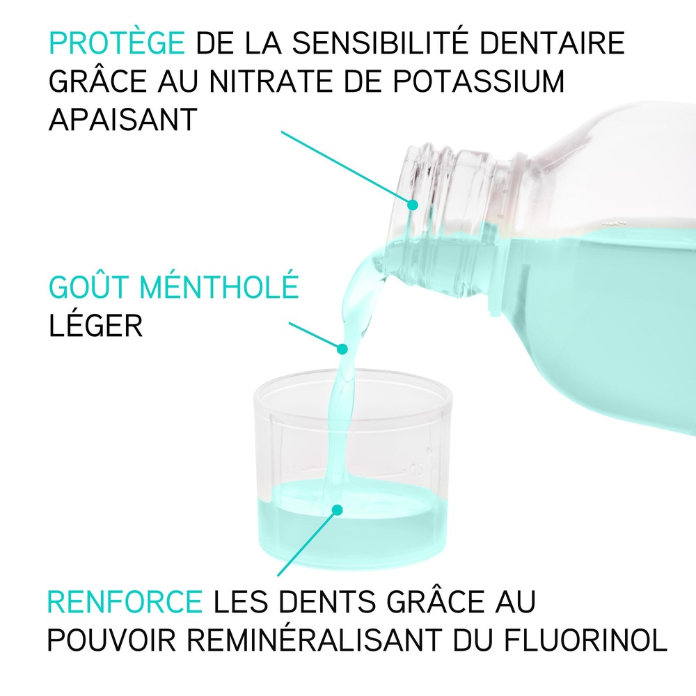 Oral Care Eluday Sensibilité - Bain de bouche quotidien soin dents sensibles 500ml Bain de Bouche