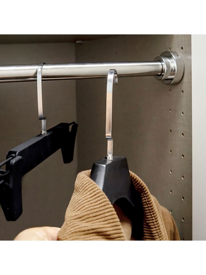 Intirilife Teleskopstange Duschstange Gardinenstange 120-220cm in 150 - 283 cm in SILBER günstig kaufen 260 cm