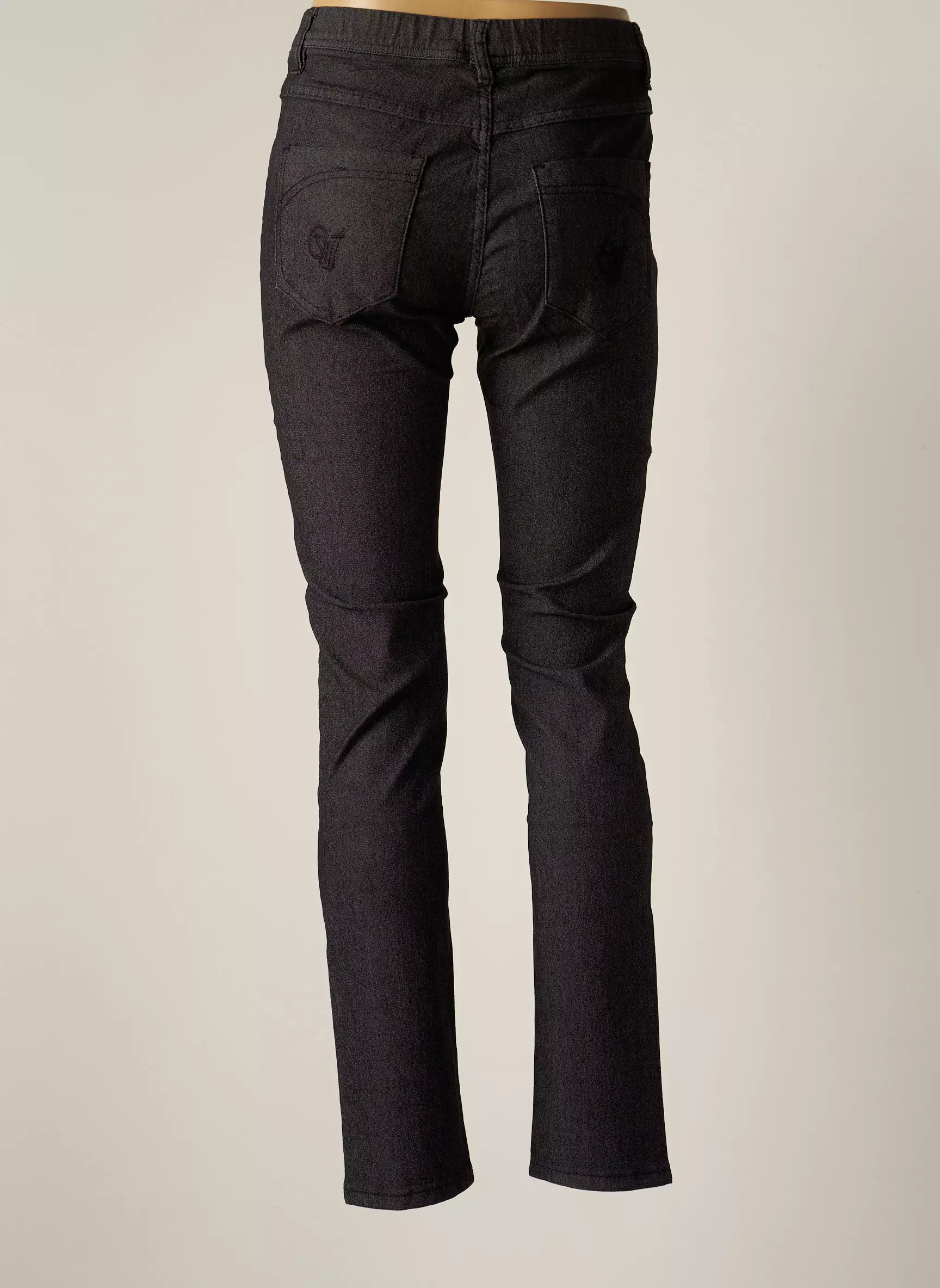 Quatre Vingt Jours Jeans Coupe Slim Femme couleur noir