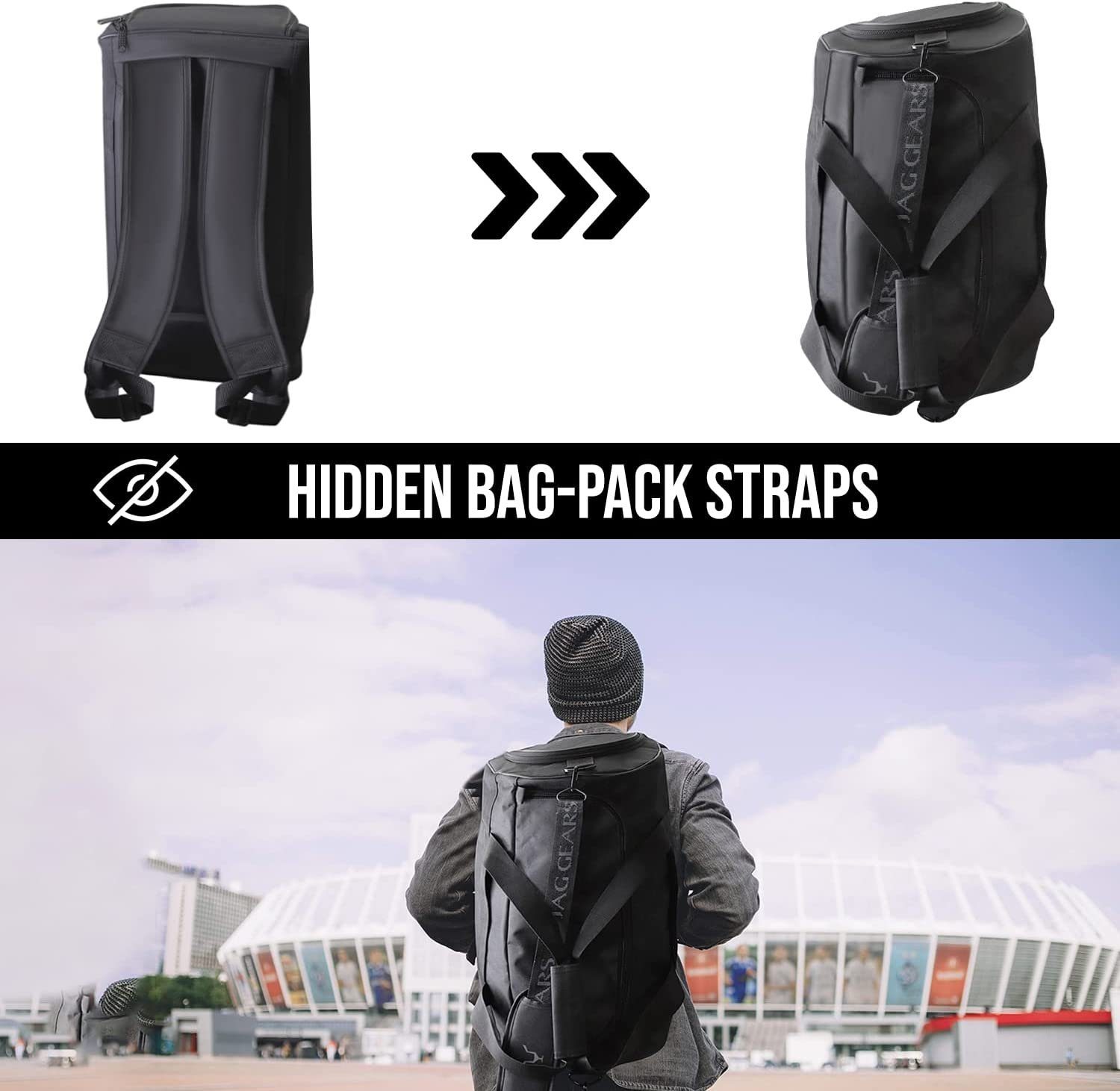 JAG GEARS Sporttasche JAG Sport-Turnbeutel mit Schuhfach, Reiserucksack (1-tlg)