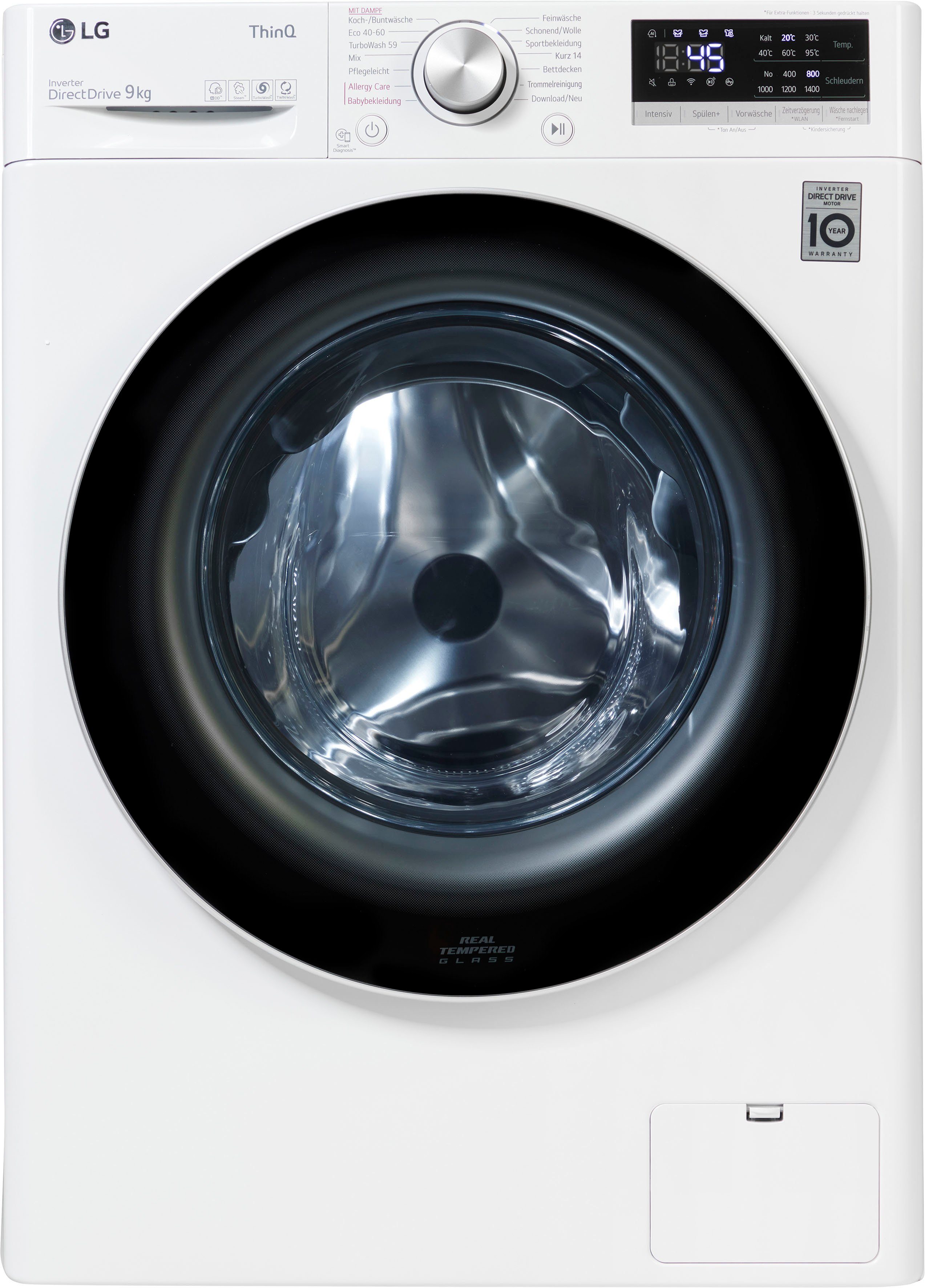 LG Waschmaschine F4WV609S1A, 9 kg, 1400 U/min