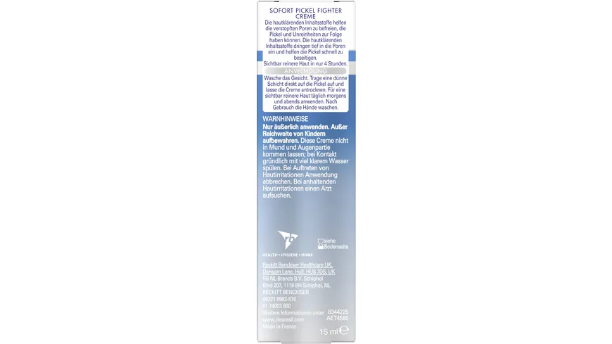 Clearasil Sofort Pickel Fighter Creme 15ml 15 ml