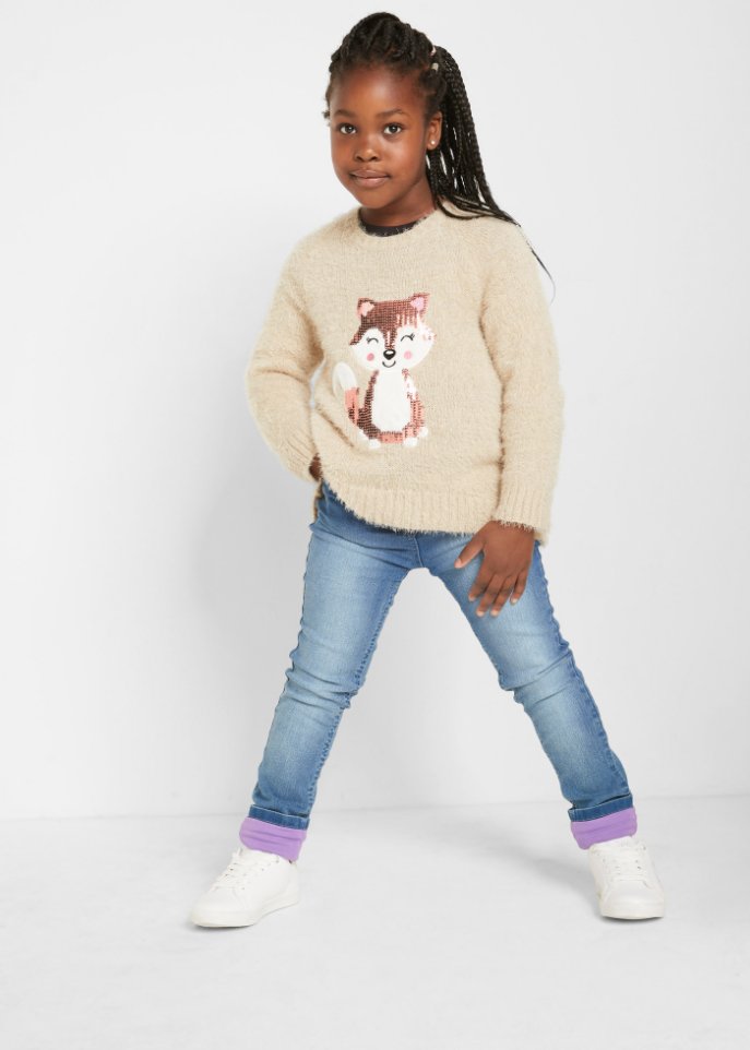 Mädchen Thermojeans mit Jerseyfutter