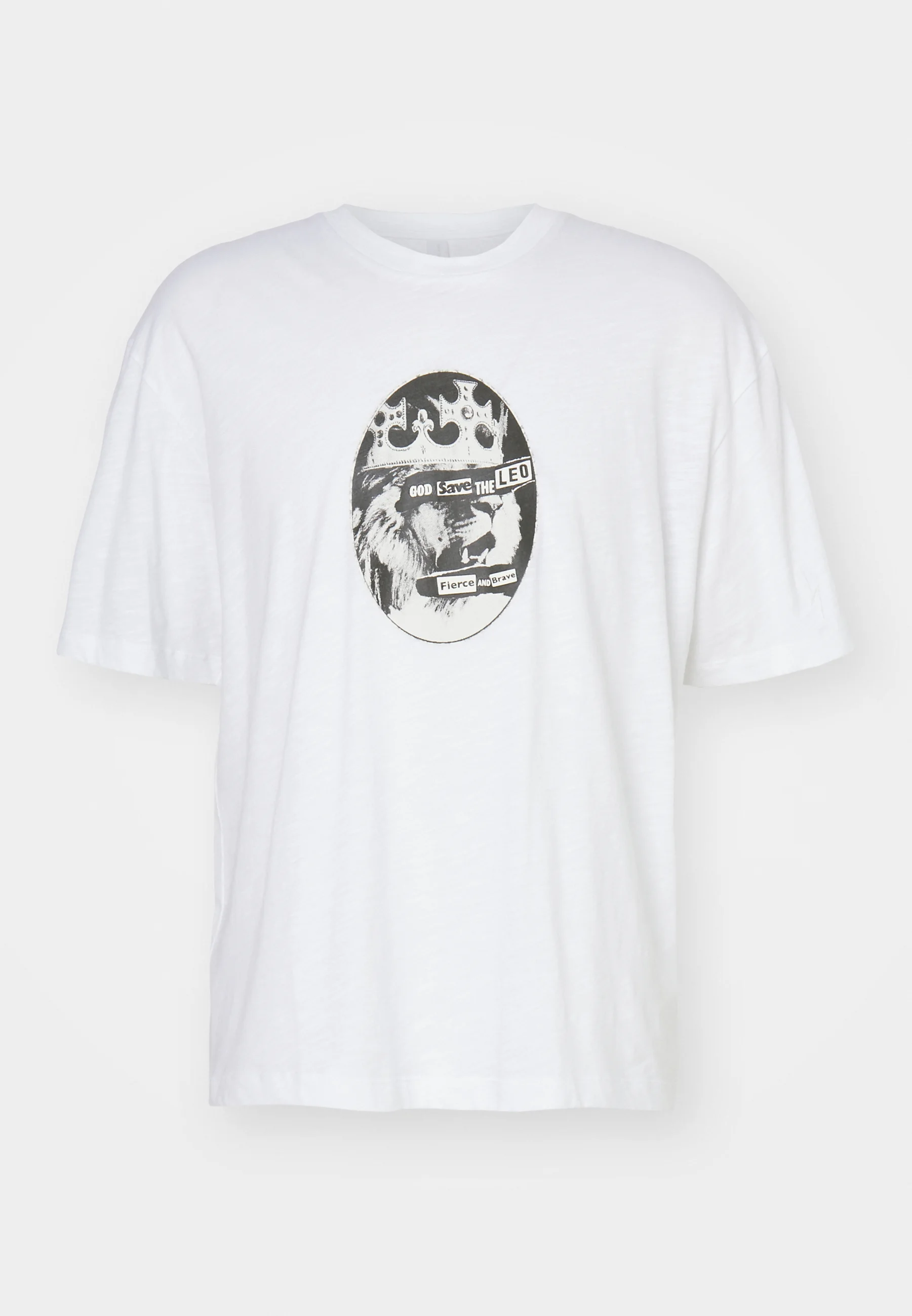 Neil Barrett BANDA DE ROCK CON HOMBROS CAÍDOS ZODIAC LEON - Camiseta con estampado