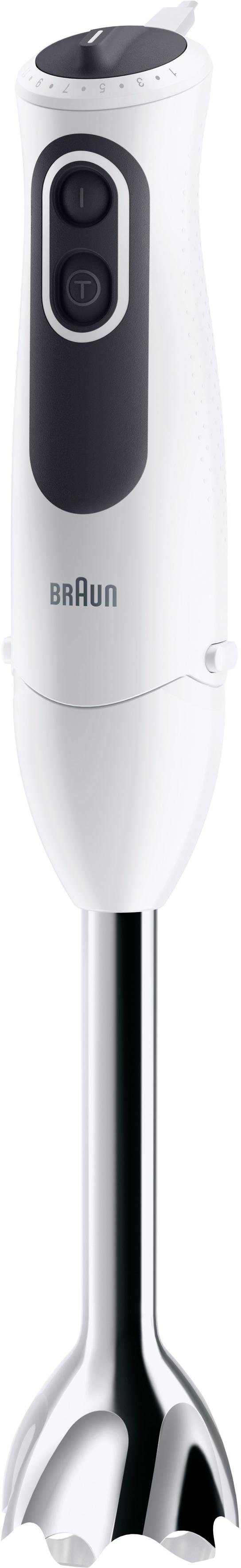 Braun Stabmixer MQ 3135 WH Sauce MultiQuick 3, 750 W, mit Schneebesen, 500 ml Zerkleinerer und 600 ml Mixbecher