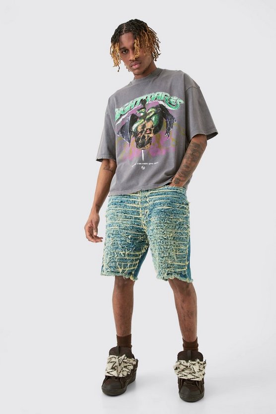Tall lockere zerrissene Shorts
