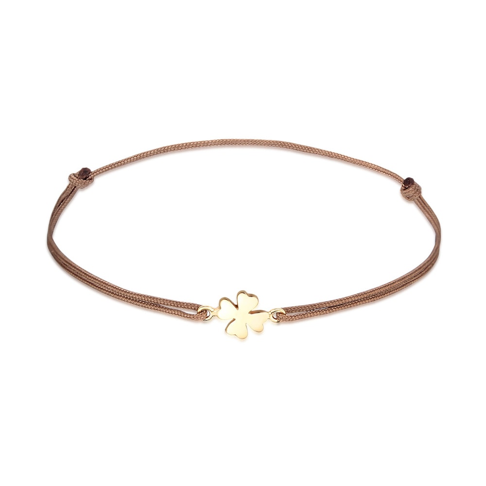 Elli Elli Bracelet Femmes trèfle pendentif chance avec le nylon en argent sterling 925 Bracelet