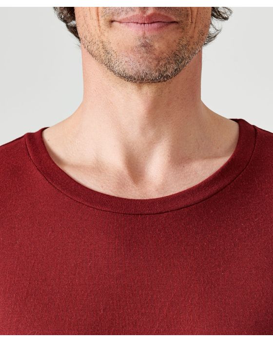 T-shirt col rond fine côte, manches courtes Thermolactyl
