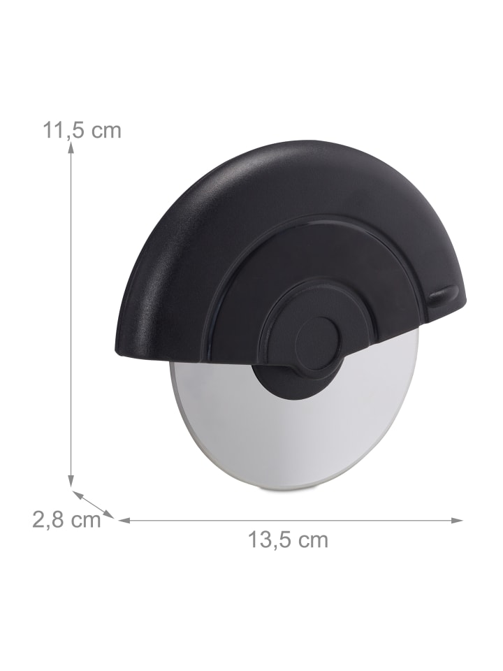 relaxdays Pizzaschneider in Schwarz günstig kaufen onesize