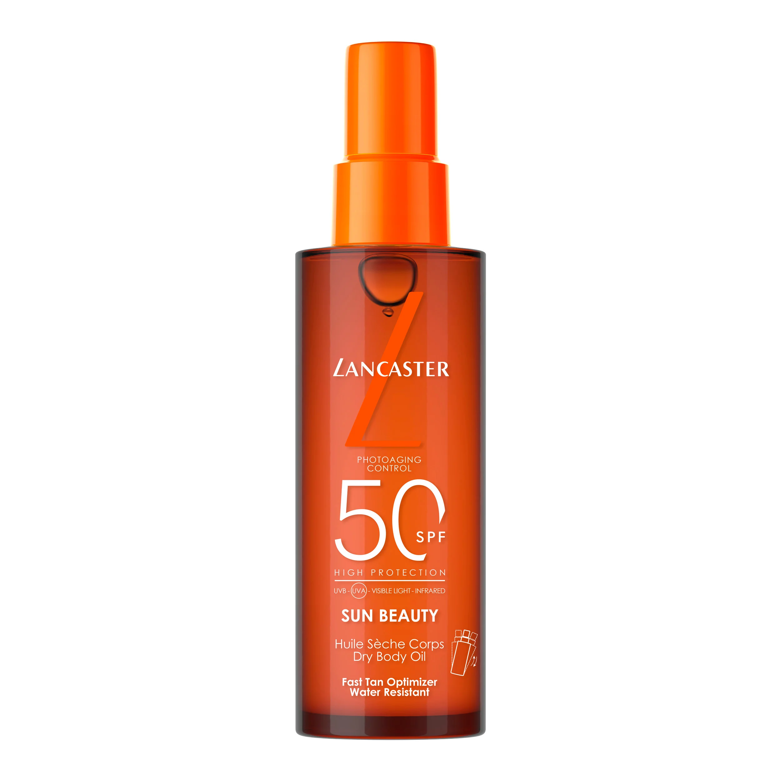 Sun Beauty Satin Dry Oil SPF50 - Αντηλιακό λάδι σώματος υψηλής προστασίας.