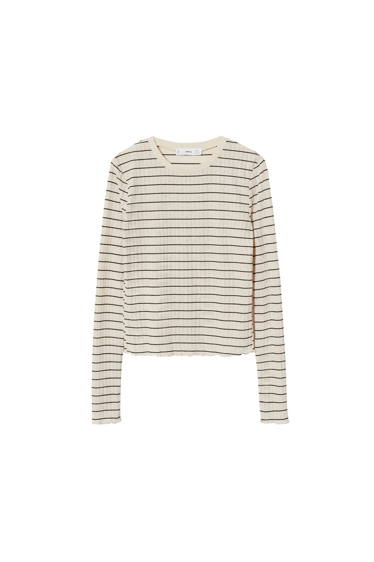 MANGO  Beiges Damen-T-Shirt 37067722