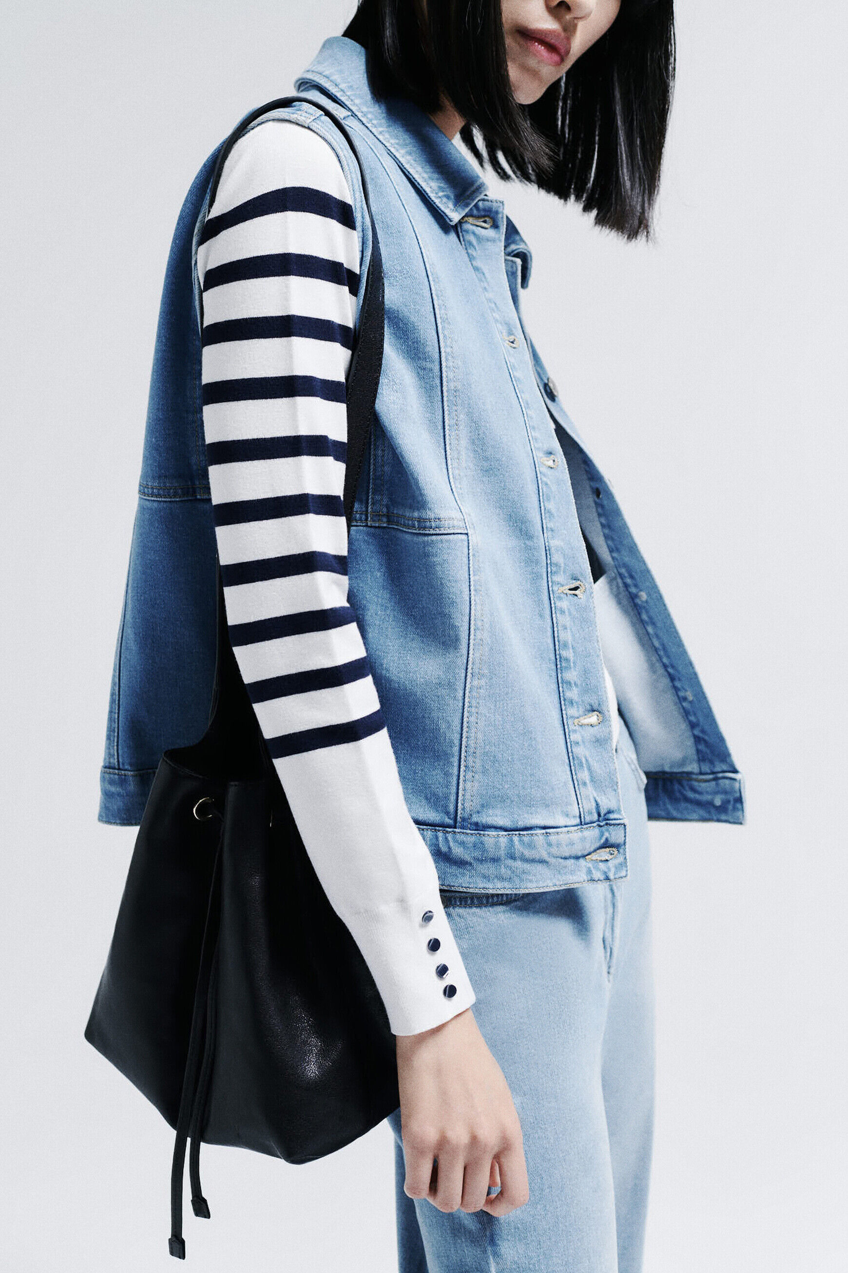 Veste vmolly denim baby bleu femme