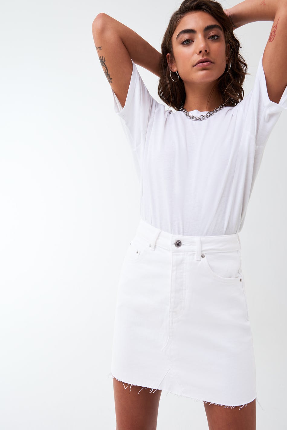 Vintage short denim skirt