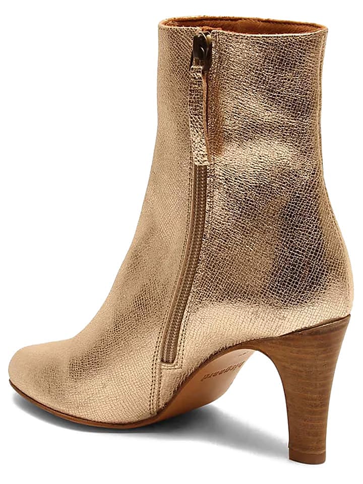 bisgaard Leder-Stiefeletten in Gold günstig kaufen 37