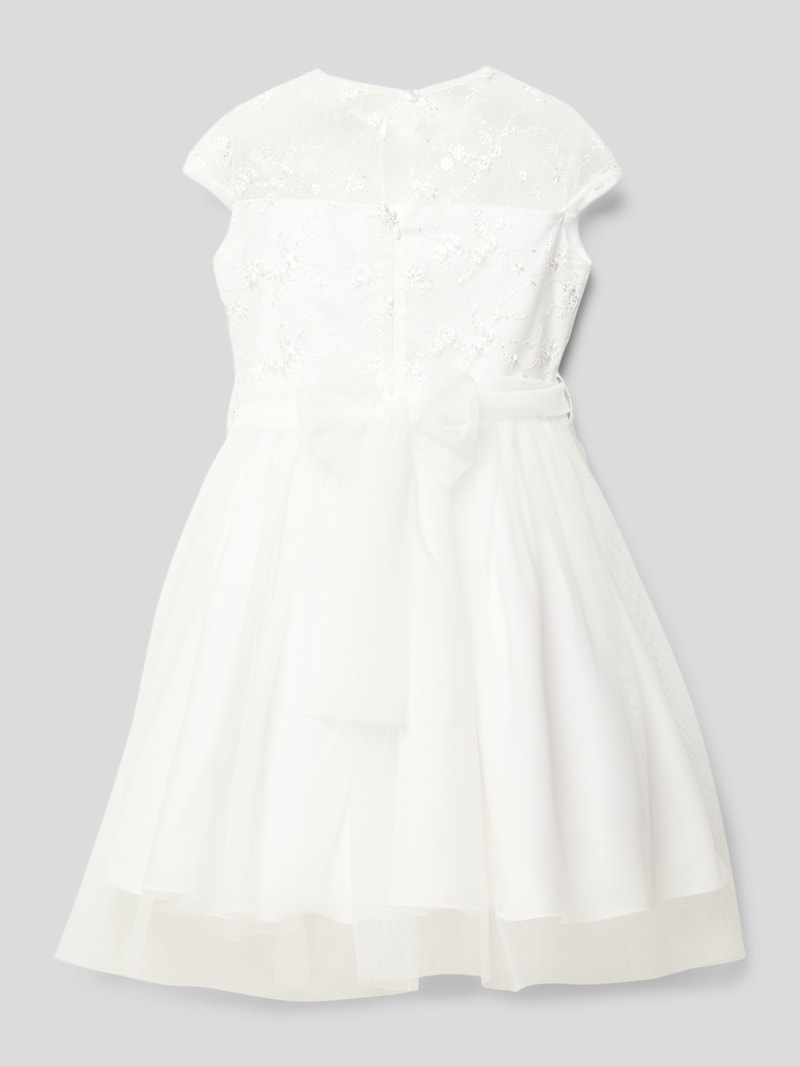 Kommunionskleid mit Spitzenbesatz in offwhite