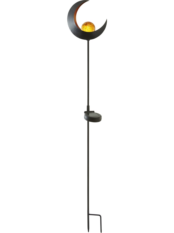STAR Trading Solar LED Gartenstecker 85cm Mond Beleuchtung Garten Kugel Außen Deko günstig kaufen onesize