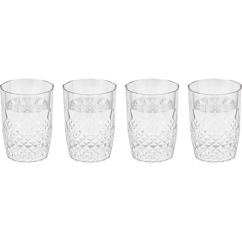Cuisine Vannglass 4-pk 45 cl plast kristall klar