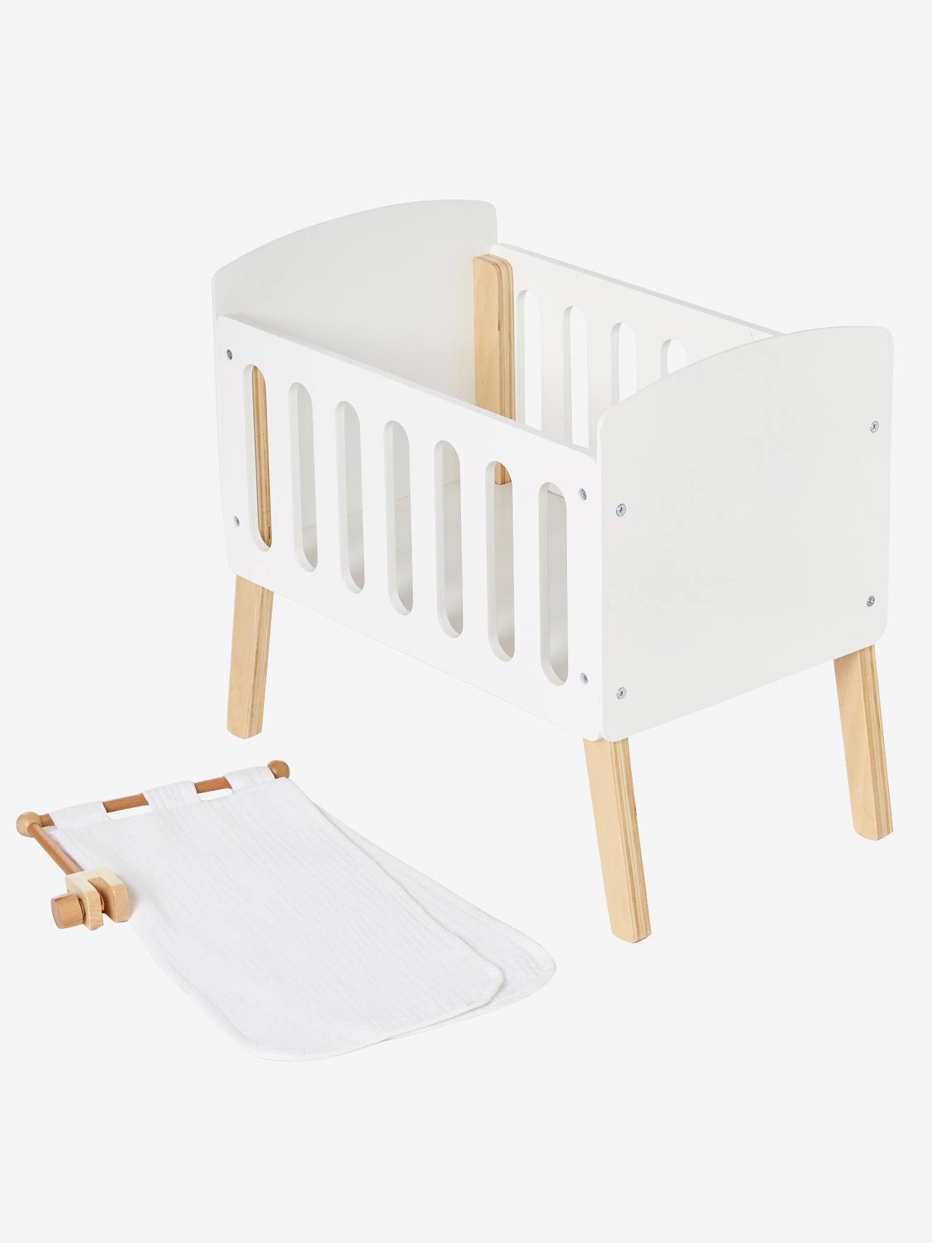 Ciel de lit pour lit poupon en bois FSC® blanc