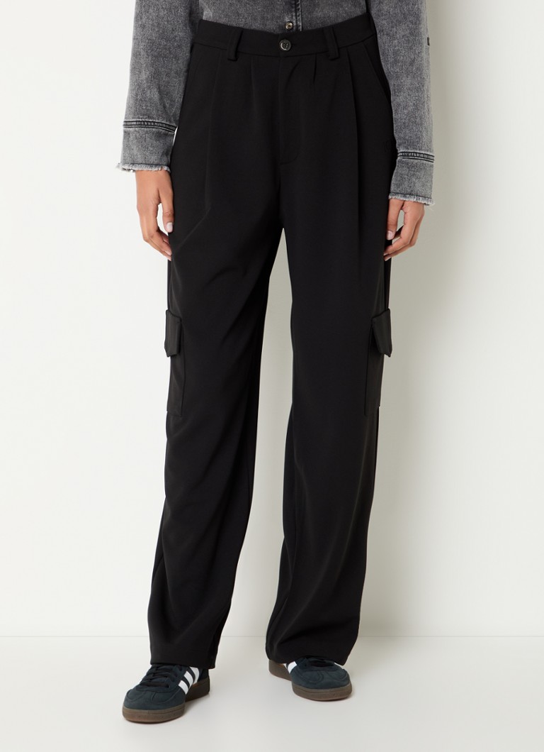 10DAYS High waist loose fit trousers with flap pockets
