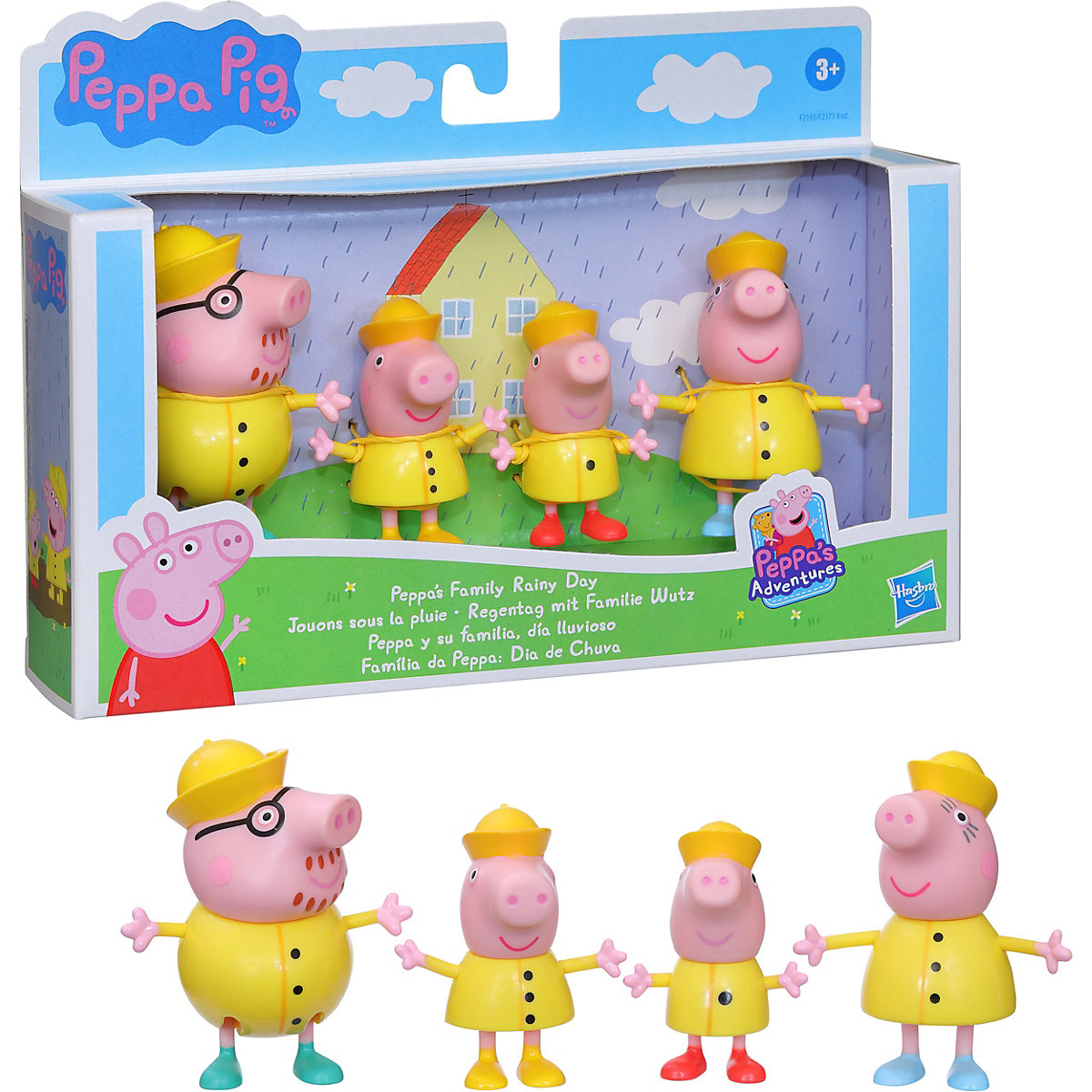 Peppa Pig Peppa’s Adventures Familienfiguren 4er-Pack Sortiment, ab 3 Jahren