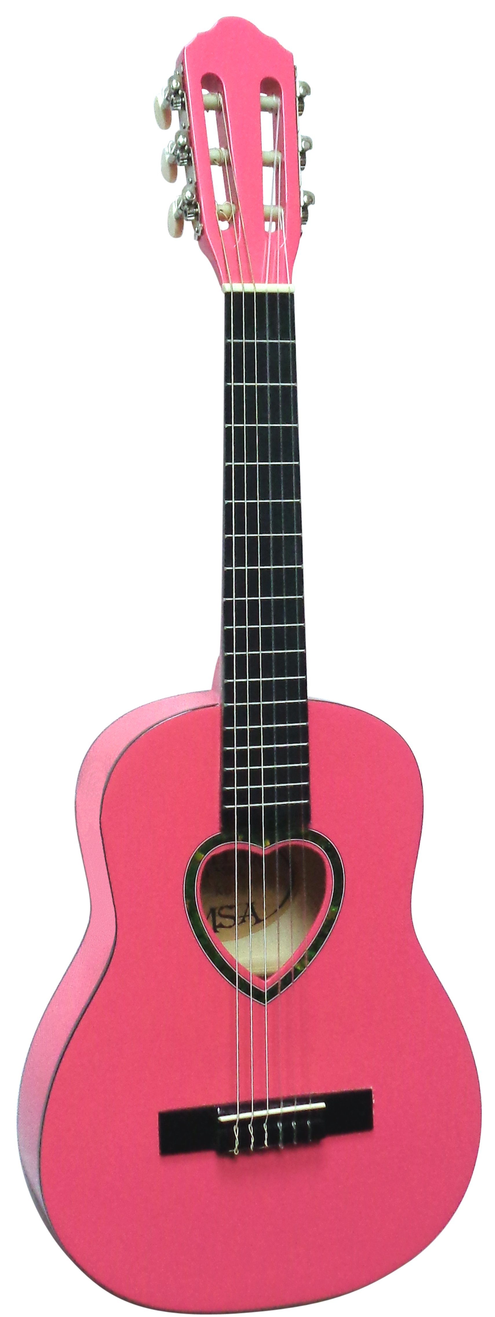 MSA Konzertgitarre 1/4 Kindergitarre Set Tasche Band Saiten 3xPlektron, Gitarre aus Lindenholz Nylonsaiten