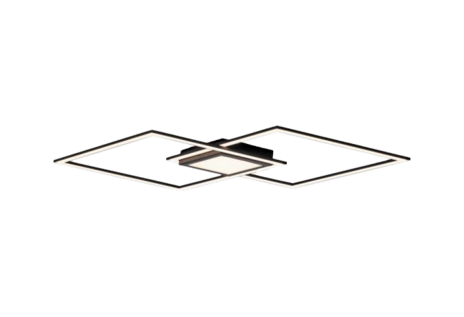 LED Deckenleuchte Asmin 106 x 37 cm Schwarz