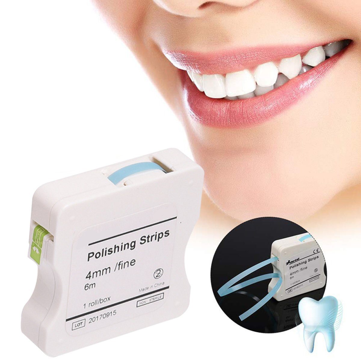 Rwoythk Zahnbleaching-Paste Zahn Schleifpapier, Dental Polierstreifen, Size - 30/50μm Breite