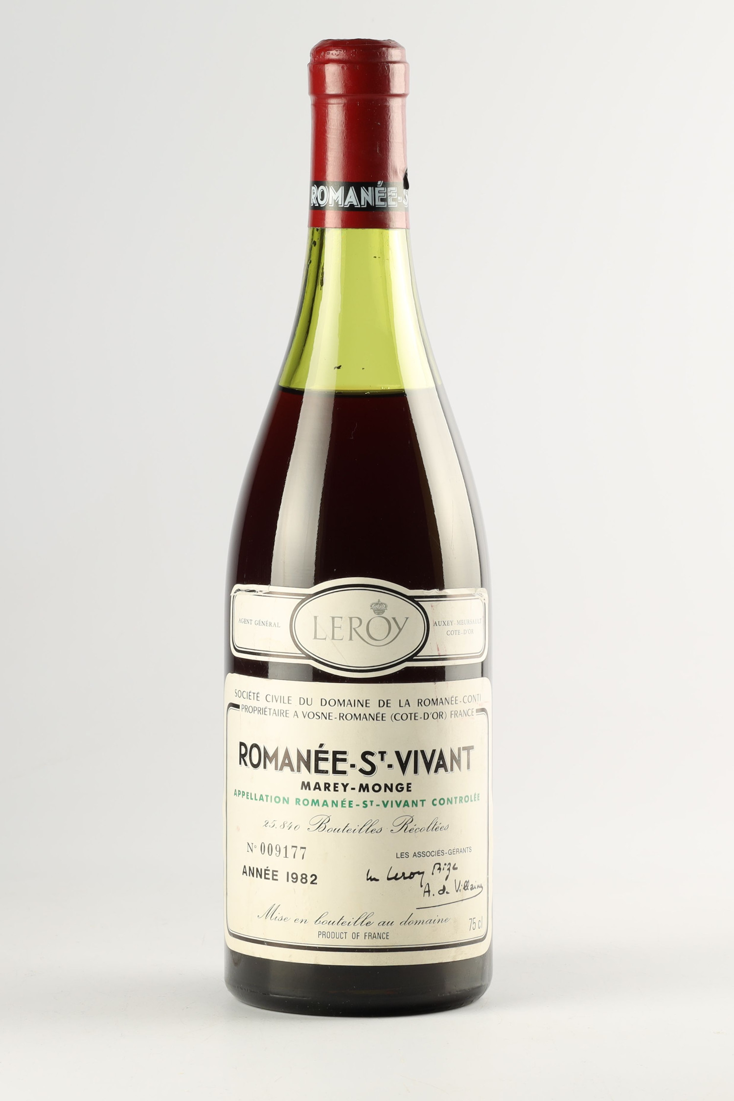 Domaine De La Romanee Conti Marey Monge 1982, Romanée Saint Vivant