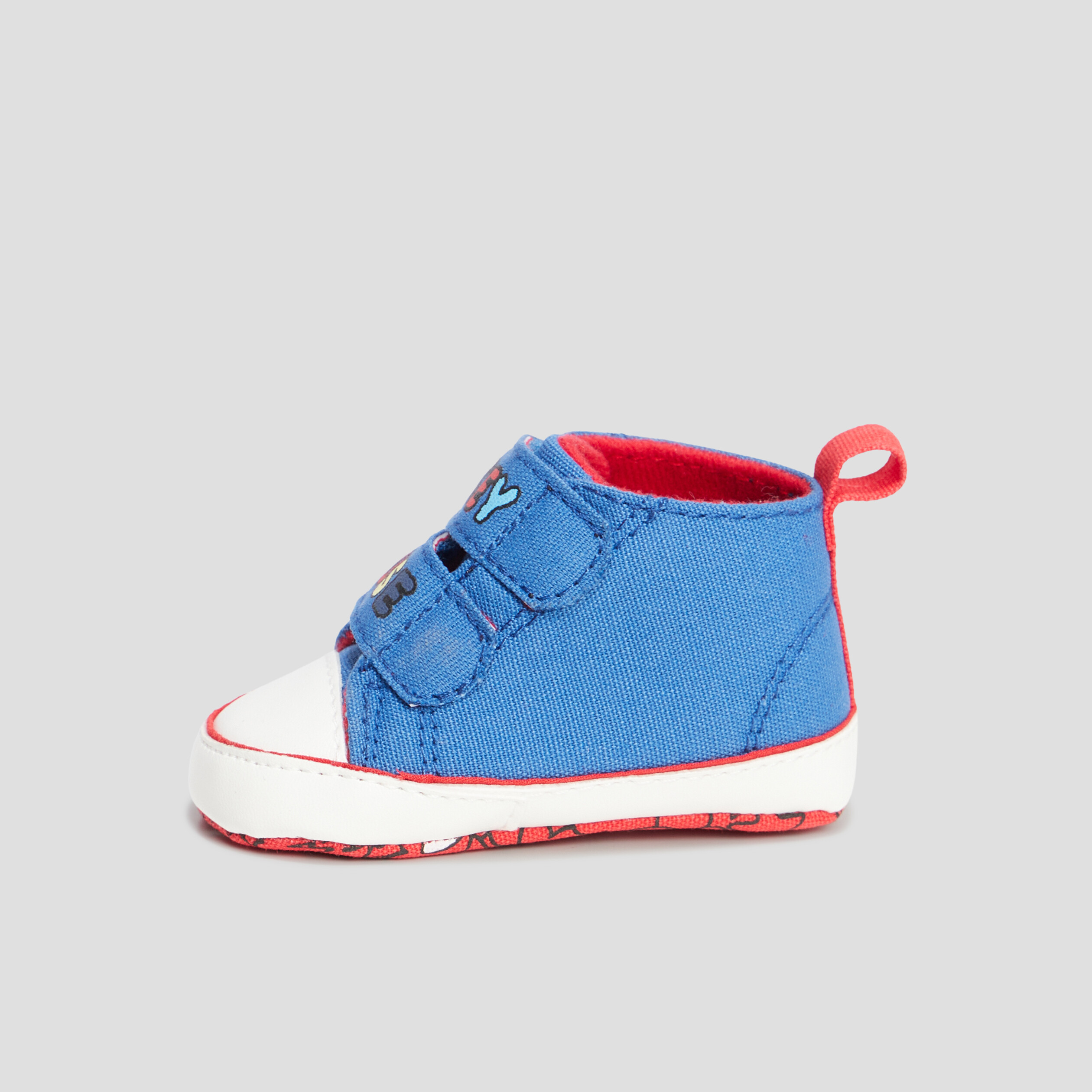 Bottillons à scratchs Mickey bleu bébé garçon | La Halle