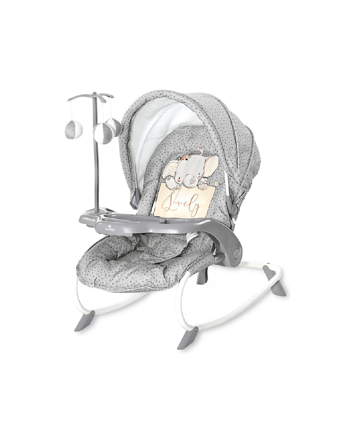 Babywippe DREAM TIME Mobile, Tisch, Sonnendach, verstellbar Babywippen
