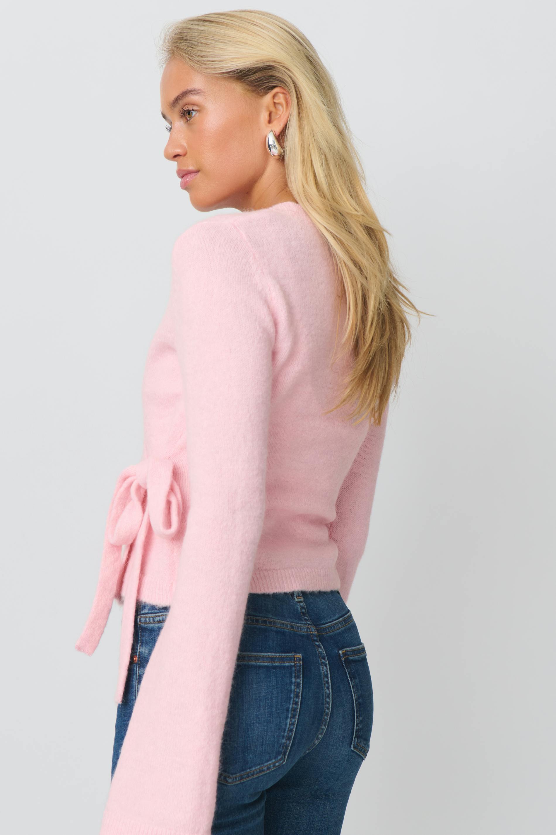 Knitted wrap cardigan