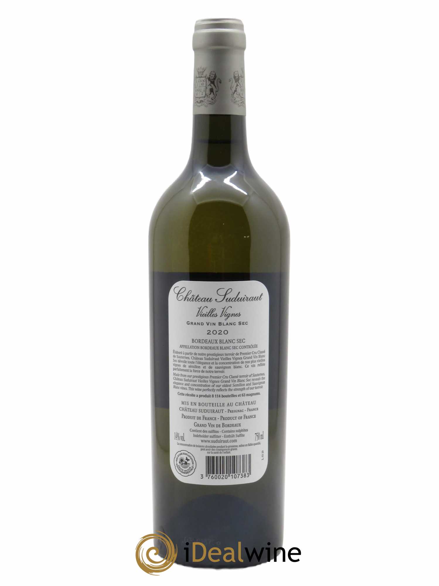 Château Suduiraut Vieilles Vignes (CBO à partir de 6 BTS) 2020 - Lot de 1 Bouteille