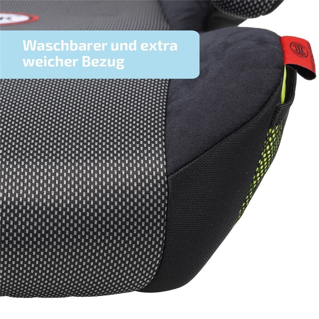 HEYNER Autokindersitz Kindersitzerhöhung Sitzerhöhung mit Gurtführung (15-36kg) schwarz