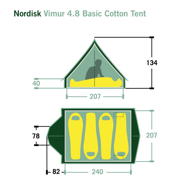 VIMUR 4.8 TECHNICAL COTTON TENT - Gruppenzelt