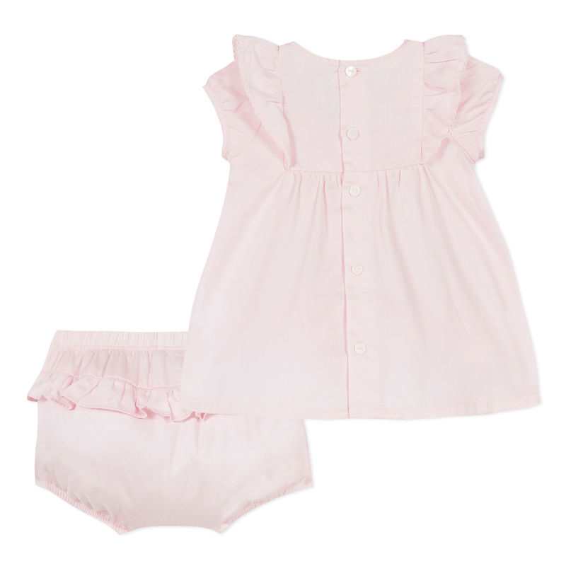 Ensemble bloomer en satin rose naissance Absorba