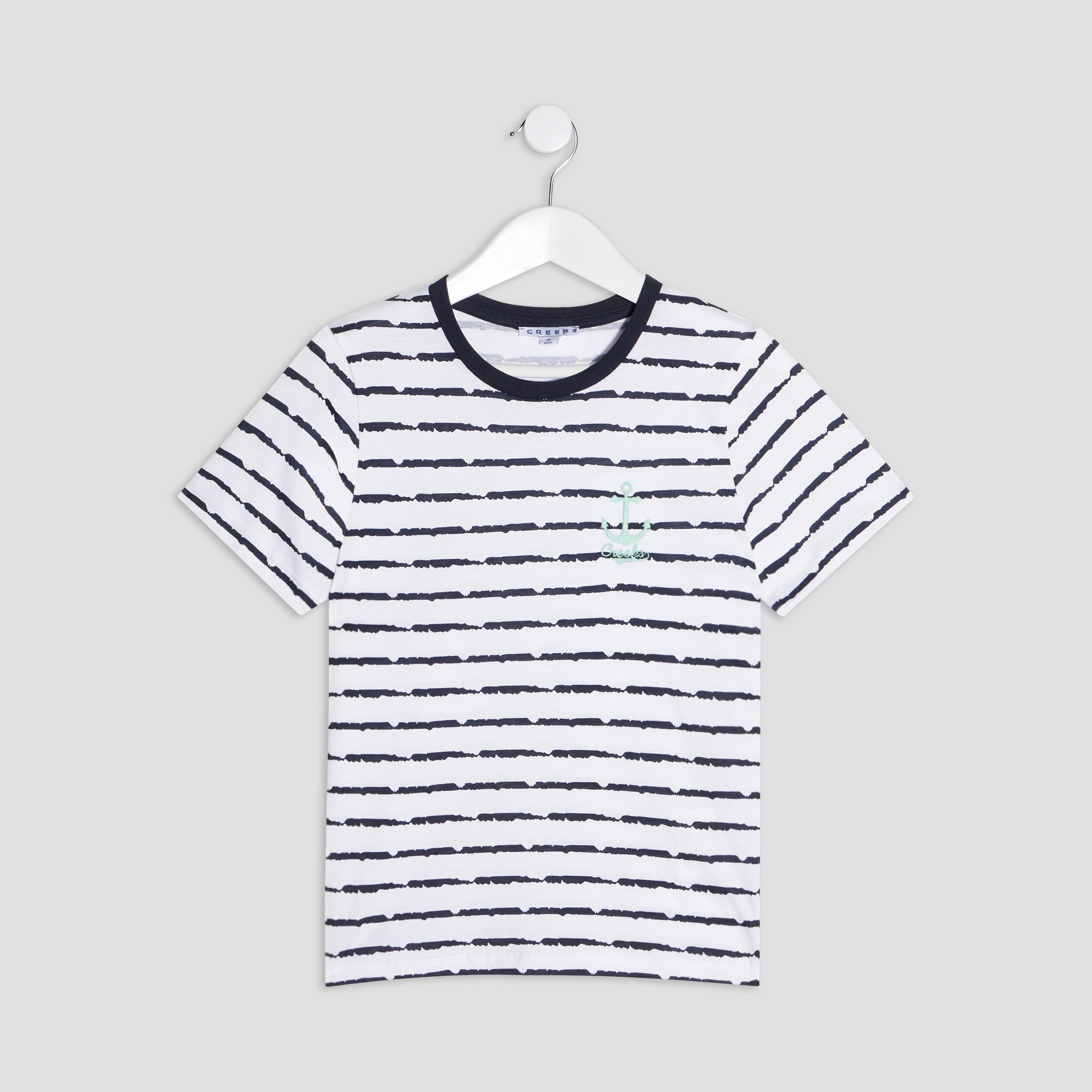 T-shirt manches courtes Creeks ivoire garçon | La Halle